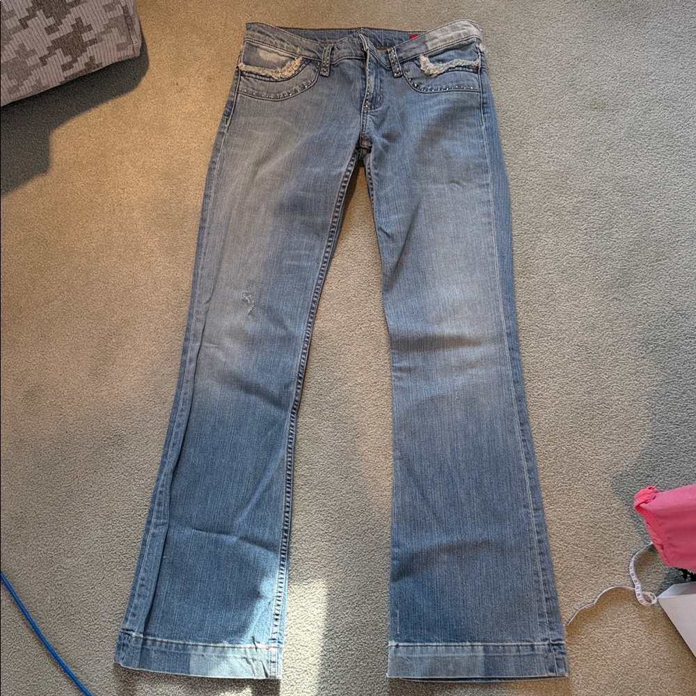 Express X2 Light Blue Flare Jeans